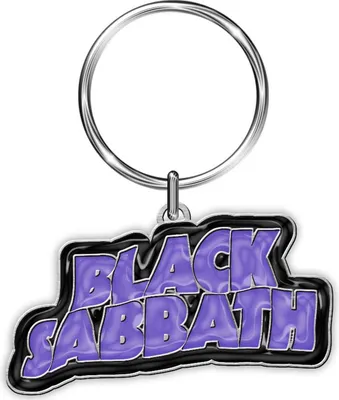 Obrázek produktu pro Black Sabbath - Smaltovaný přívěsek na klíče s logem RO7881 (jedna velikost) (fialová/stříbrná/černá)
