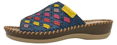 Immagine prodotto di Scarpe da donna Rieker Guana/Kostau/Gumalo/Guana, sandali aperti, colore blu, per il tempo libero