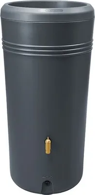 Produktbild von 4rain AZURA 2in1 Regentonne 120 L, graphite grey mit Pflanzschale & Unterstand, Regentank für Garten