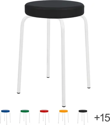 Produktbild von Gymnastikhocker mit Komfort-Polster, Hocker, Stapelhocker, Stapelbar ø 38 cm
