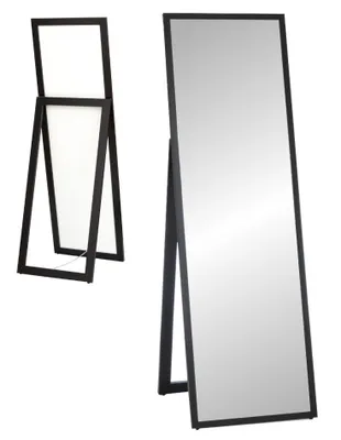 Produktbild von Duże lustro stojące Profilmat 170x50 cm wąska rama CZARNE PREMIUM