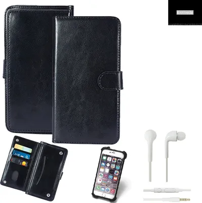 Produktbild von K-S-Trade 360° Hülle kompatibel mit Xiaomi Mi MIX Alpha inkl. Headphones schwarz Kunstleder Case BookCase WalletCase Kunstlederederhülle