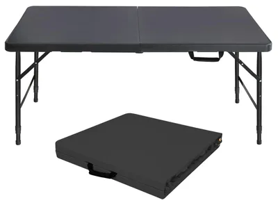 Obrázok produktu pre Skladací stôl 125 x 61 cm - Multifunkčný skladací záhradný a kempingový stôl