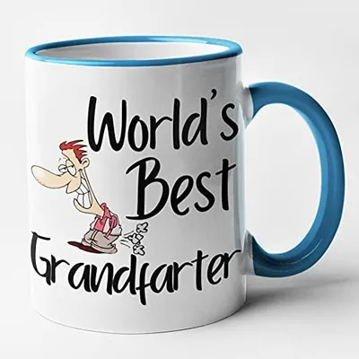 Lustiger Opa-Becher „Worlds Best Grandfarter“ blau 11 oz