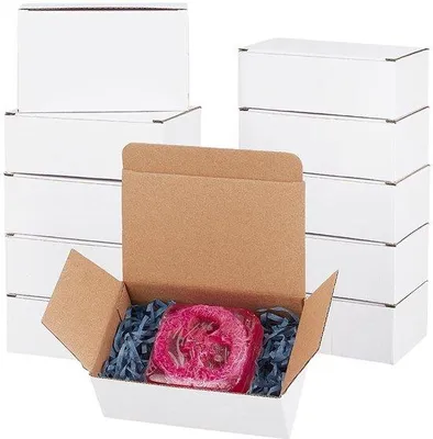 Productafbeelding van Verpakkingdozen, 30 stuks per doos - Kartonnen verpakking - Cadeauverpakking - Handgemaakte verpakking - Afmetingen: 12,6 x 8,2 x 4,7 cm