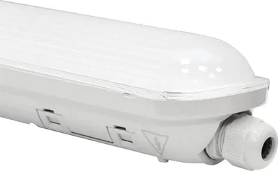 Productafbeelding van LED-lijnstropverlichting, geschikt voor vochtige ruimtes, IP65 waterdicht, 118 cm, 5070 lumen, 39W, 4000K (neutraal wit). Badkamerlamp voor binnen- en buitengebruik, geschikt voor garages, kelders, werkplaatsen en meer.