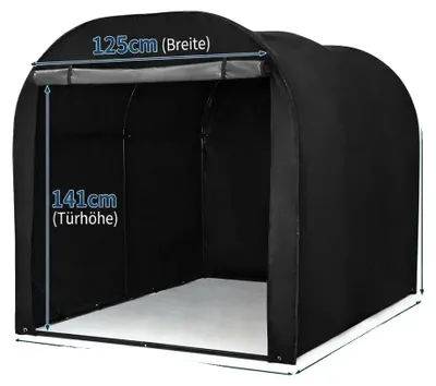 Image de Housse de vélo, tissu imperméable 420D, résistante aux intempéries, couleur noire