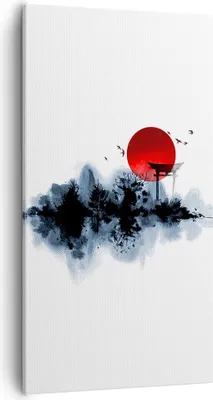 Produktbild von Bild auf Leinwand - Leinwandbild - Einteilig - Rot Sonne Tor - 55x100cm - Wand Bild - Wanddeko - Wandbilder - Leinwanddruck - Bilder - Wanddekoration - Leinwand bilder - Wandbild - PA55x100-4666