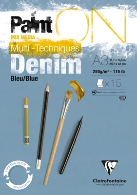 Produktbild von Clairefontaine 975702C - Malblock verleimt mit 15 Blatt Zeichenpapier PaintOn 29