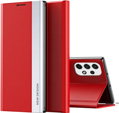 Immagine prodotto di Custodia Galaxy A23 4G, Custodia magnetica in Finto cuoio con funzione stand per Samsung Galaxy A23 4G rosso