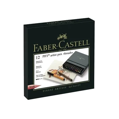 Produktbild von Tuschestift Pitt Artist Pen Spitze: Brush 12er Atelierbox.