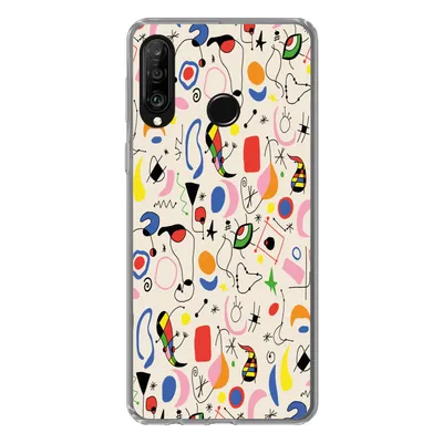 Produktbild von MuchoWow® Handyhülle Schutzhülle Hülle für Huawei P30 Lite Muster - Abstrakt - Kunst Silikon Softcase Handy Hülle - Handyhülle