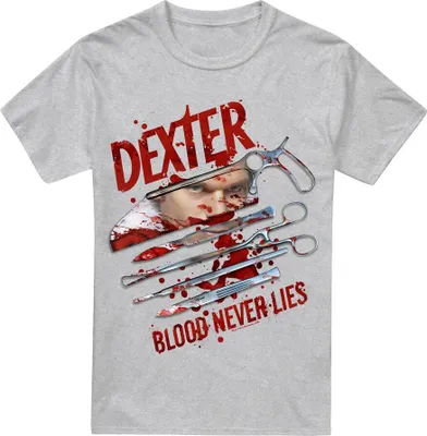 Image de Dexter - "Blood Never Lies" T-shirt pour homme TV7104 (L) (Sport Heide)