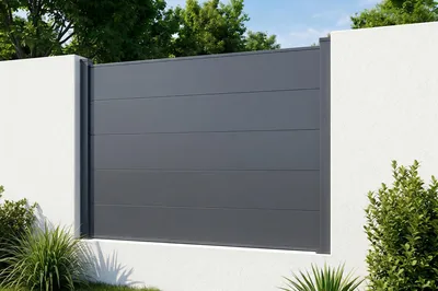 Produktbild von Aluminium-Zaunlatten, 2 m hoch, 150 mm, anthrazitgrau - ALPIS
