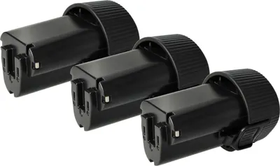 Zdjęcie produktu dla vhbw 3 akumulatory kompatybilne z narzędziami Makita TD090DWXW, TW100D, TW100, UH200, TD090DWE, TW100DWE, TD090DWX, TW100DZ (2000 mAh, litowo-jonowe, 10,8 V)