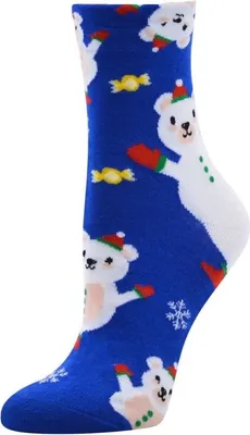 Produktbild von Weihnachtssocken aus Baumwolle mit Eisbären - Größe 38-45