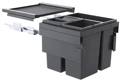 Zdjęcie produktu dla Kosz na śmieci Hailo 3608531 CS Slide Cargo Synchro 44 litry