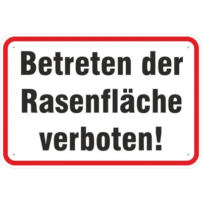 Produktbild von Schild 20x30 cm Betreten der Rasenfläche verboten