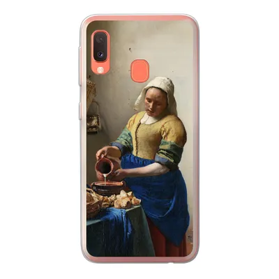 Produktbild von MuchoWow® Handyhülle Schutzhülle Hülle für Samsung Galaxy A20e Das Milchmädchen - Vermeer - Alte Meister Silikon Softcase Handy Hülle - Abdeckung