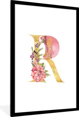 Produktbild von MuchoWow® MuchoWow® Gerahmtes Poster Aquarelle - Farben - Blumen 60x90 cm - Poster mit zchwarzem Bilderrahmen - Dekoration - Wandposter Wohnzimmer - Hochwertig