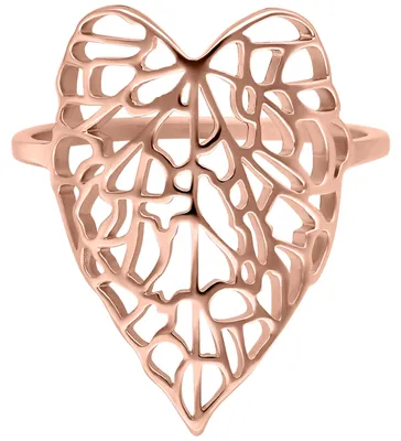 Produktbild von Wildcat Ring - Lovely Leaf Ring - Roségold, 20,0 mm - Chirurgenstahl 316L - wasserfest, langlebig, hautverträglich, Roségold