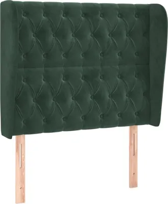 Produktbild von vidaXL Kopfteil mit Ohren Dunkelgrün 103x23x118/128 cm Samt