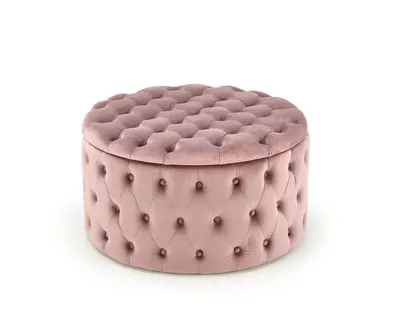 Immagine prodotto di Pouf rosa NUNEZ VELVET con vano portaoggetti