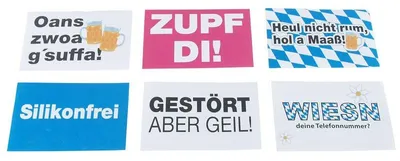 Produktbild von 15 Aufkleber, 9 x 6 cm, verschiedene Designs