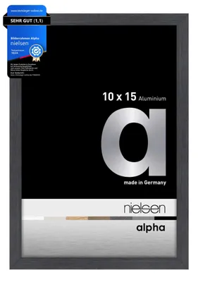Produktbild von nielsen Aluminium Bilderrahmen Alpha, 10x15 cm, Grau