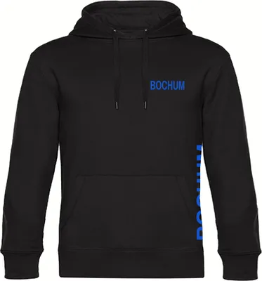 Produktbild von multifanshop Kapuzen Sweatshirt - Bochum - Brust & Seite, schwarz, Größe L