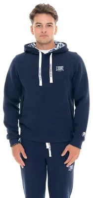 Image de Sweat-shirt d'hiver à capuche pour homme, à enfiler, avec petit logo Leone 1947 Soft Basic