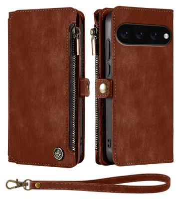 Produktbild von Handy Hülle für Google Pixel 11 / 11 Pro Geldbeutel Geldbörse RFID Schutz Klapphülle Cover Schutzhülle Wallet Farbe: Dunkelbraun