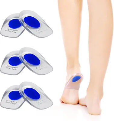 Produktbild von Fersenschutz Gel, 3 Paar, Silikon, für Fersensporn und Plantarfasziitis