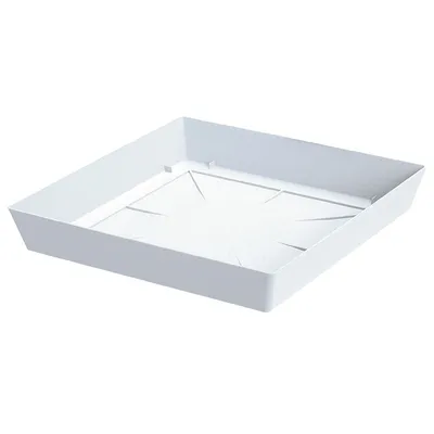 Produktbild von Untersetzer viereckig 24,5 cm weiß für Blumentöpfe