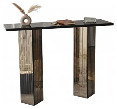 Produktbild von Lauregno - Konsole, 105x34x80h cm Bronze Braun, Ablagefarbe Braun
