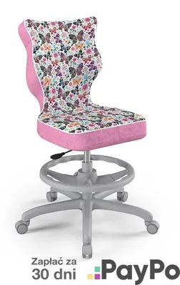 Obrázok produktu pre Detská Rastová Stolička, Ergonomická Kancelárska Stolička Pre Osoby S Výškou 146-176 Cm, Farba: Šedá Storia 31, S Oporou Nôh