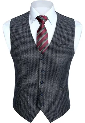 Obrázok produktu pre Pánska vestička, klasický retro štýl, bavlna, výstrih do V, jednofarebná, elegantná, vhodná na spoločenské udalosti a do práce, modrá, veľkosti XS-4XL