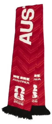 Produktbild von Fußball-Fanschal für Österreich zur WM 2026, offiziell lizenziert, 18x140 cm