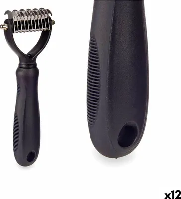 Obrázek produktu pro Hrábě pro psy Mascow 333 Černý silikon 6,5 x 17 x 3 cm 12 kusů