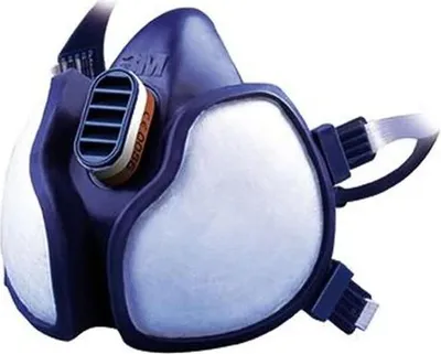 Image de Demi-masque 4251C1 A1P2 polypropylène/silicone/caoutchouc bleu/noir