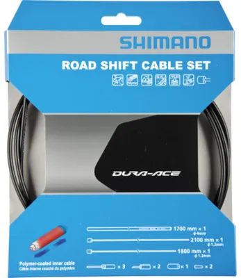 Produktbild von SHIMANO Schaltzug-Set Road polymerbeschichtet - präzise Schaltperformance, Bl...