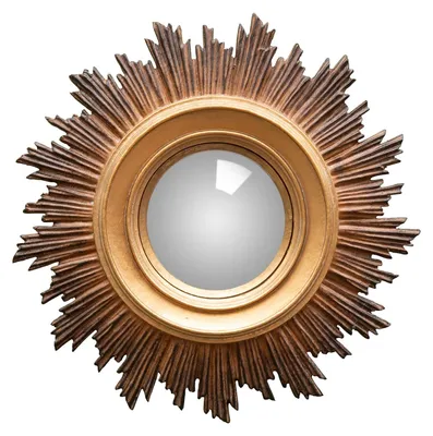Harz-Sonnenspiegel gold Ex-Voto 18 cm Wandmontage