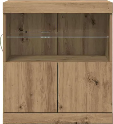 Immagine prodotto di credenza vidaXL LED marrone 60,5 x 37 x 67 cm materiale a base di legno