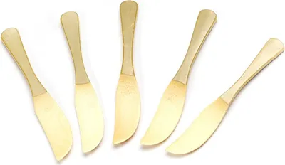 Produktbild von Messer aus Bambus, 90 mm, 30 Stück - Holzmesser Schneidemesser Bambusmesser