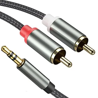 Produktbild von Cinch Kabel Cinch auf Klinke, Audio Aux 3,5mm Klinke zu 2 Chinch RCA Y für MP3, Tablets, Stereoempfänger, Auto, Lautsprecher, HDTV usw