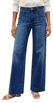 Image de Jeans évasés pour femmes, taille haute