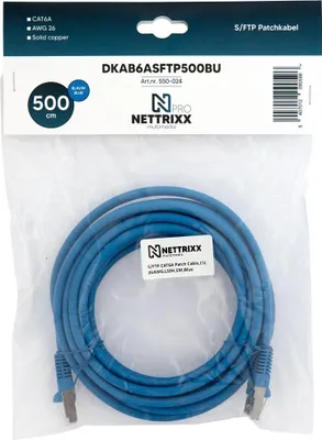 Obrázok produktu pre NETTRIXX - Káblové pásky CAT6A SFTP 500 cm čierne - 550024