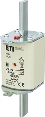 Obrázok produktu pre Poistková vložka - NH2C gG 125A/500V - pomalá