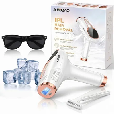 Produktbild von IPL Laser Haarentfernungsgerät mit Touch & Eiskühlung, 3 Modi (HR/SC/RA), 9 Energiestufen, 999.999 Impulse, schmerzfrei