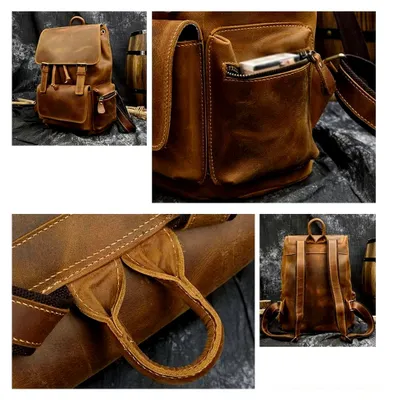 Produktbild von Pferdeleder-Rucksack-Reisetasche